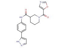 1-(1,3-oxazol-5-ylcarbonyl)-N-[4-(1H-pyrazol-5-yl)phenyl]piperidine-3-carboxamide