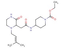 ethyl 4-({[1-(3-methyl-2-buten-1-yl)-3-oxo-2-piperazinyl]acetyl}amino)-1-piperidinecarboxylate