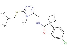 1-(4-chlorophenyl)-N-{[5-(isobutylthio)-4-methyl-4H-1,2,4-triazol-3-yl]methyl}cyclobutanecarboxamide