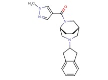 (1S*,5R*)-3-(2,3-dihydro-1H-inden-2-yl)-6-[(1-methyl-1H-pyrazol-4-yl)carbonyl]-3,6-diazabicyclo[3.2.2]nonane