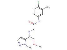 N-(4-chloro-3-methylphenyl)-2-{[2-methoxy-1-(1-methyl-1H-pyrazol-5-yl)ethyl]amino}acetamide