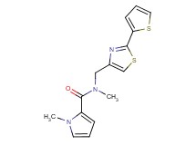 N,1-dimethyl-N-{[2-(2-thienyl)-1,3-thiazol-4-yl]methyl}-1H-pyrrole-2-carboxamide