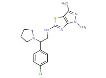 N-[2-(4-chlorophenyl)-2-pyrrolidin-1-ylethyl]-1,3-dimethyl-1H-pyrazolo[3,4-d][1,3]thiazol-5-amine