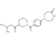 1-(5-{[3-(3-methylbutanoyl)piperidin-1-yl]carbonyl}pyridin-2-yl)-1,4-diazepan-5-one