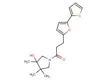 3,4,4-trimethyl-1-{3-[5-(2-thienyl)-2-furyl]propanoyl}pyrrolidin-3-ol