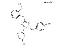 (3R,5S)-5-[3-(2-methoxybenzyl)-1-(4-methylbenzyl)-1H-1,2,4-triazol-5-yl]pyrrolidin-3-ol