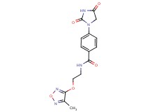 4-(2,4-dioxo-1-imidazolidinyl)-N-{2-[(4-methyl-1,2,5-oxadiazol-3-yl)oxy]ethyl}benzamide