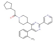 4-[1-(cyclopentylacetyl)-4-piperidinyl]-5-(2-methylphenyl)-2-(3-pyridinyl)pyrimidine