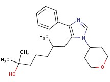 2,6-dimethyl-7-[4-phenyl-1-(tetrahydro-2H-pyran-4-yl)-1H-imidazol-5-yl]heptan-2-ol