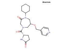 1-cyclohexyl-4-{[(2S)-5-oxo-2-pyrrolidinyl]carbonyl}-6-(4-pyridinylmethoxy)-1,4-diazepan-2-one