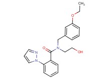 N-(3-ethoxybenzyl)-N-(2-hydroxyethyl)-2-(1H-pyrazol-1-yl)benzamide