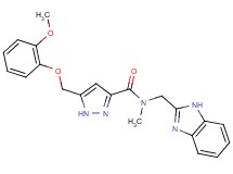 N-(1H-benzimidazol-2-ylmethyl)-5-[(2-methoxyphenoxy)methyl]-N-methyl-1H-pyrazole-3-carboxamide