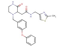N-[(2-methyl-1,3-thiazol-4-yl)methyl]-2-[3-oxo-1-(3-phenoxybenzyl)-2-piperazinyl]acetamide
