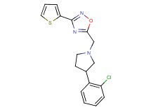 5-{[3-(2-chlorophenyl)-1-pyrrolidinyl]methyl}-3-(2-thienyl)-1,2,4-oxadiazole