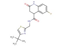 N-[(4-tert-butyl-1,3-thiazol-2-yl)methyl]-6-fluoro-2-oxo-1,2,3,4-tetrahydro-4-quinolinecarboxamide