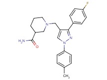 1-{[3-(4-fluorophenyl)-1-(4-methylphenyl)-1H-pyrazol-4-yl]methyl}-3-piperidinecarboxamide