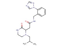 2-(1-isobutyl-3-oxo-2-piperazinyl)-N-[2-(1H-1,2,4-triazol-1-yl)benzyl]acetamide
