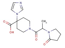 4-(1H-imidazol-1-yl)-1-[2-(2-oxopyrrolidin-1-yl)propanoyl]piperidine-4-carboxylic acid