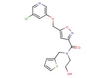 5-{[(5-chloro-3-pyridinyl)oxy]methyl}-N-(2-hydroxyethyl)-N-(2-thienylmethyl)-3-isoxazolecarboxamide