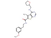 N-[2-(3-methoxyphenyl)ethyl]-5-methyl-4-[(tetrahydro-2-furanylmethyl)amino]thieno[2,3-d]pyrimidine-6-carboxamide