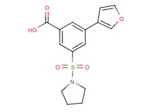 3-(3-furyl)-5-(pyrrolidin-1-ylsulfonyl)benzoic acid