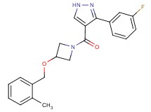 3-(3-fluorophenyl)-4-({3-[(2-methylbenzyl)oxy]-1-azetidinyl}carbonyl)-1H-pyrazole