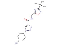 1-(cis-4-aminocyclohexyl)-N-[(3-tert-butyl-1,2,4-oxadiazol-5-yl)methyl]-1H-1,2,3-triazole-4-carboxamide