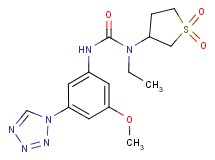 N-(1,1-dioxidotetrahydro-3-thienyl)-N-ethyl-N'-[3-methoxy-5-(1H-tetrazol-1-yl)phenyl]urea