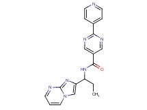 N-(1-imidazo[1,2-a]pyrimidin-2-ylpropyl)-2-(4-pyridinyl)-5-pyrimidinecarboxamide