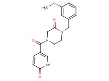 1-(3-methoxybenzyl)-4-[(6-oxo-1,6-dihydro-3-pyridinyl)carbonyl]-2-piperazinone