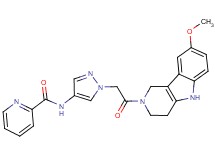 N-{1-[2-(8-methoxy-1,3,4,5-tetrahydro-2H-pyrido[4,3-b]indol-2-yl)-2-oxoethyl]-1H-pyrazol-4-yl}-2-pyridinecarboxamide