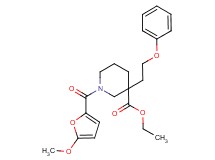 ethyl 1-(5-methoxy-2-furoyl)-3-(2-phenoxyethyl)-3-piperidinecarboxylate