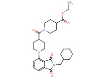 ethyl 1-({1-[2-(cyclohexylmethyl)-1,3-dioxo-2,3-dihydro-1H-isoindol-4-yl]-4-piperidinyl}carbonyl)-4-piperidinecarboxylate