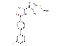 N-{1-[5-(ethylthio)-4-methyl-4H-1,2,4-triazol-3-yl]ethyl}-3'-fluoro-4-biphenylcarboxamide