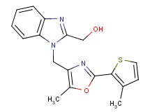 (1-{[5-methyl-2-(3-methyl-2-thienyl)-1,3-oxazol-4-yl]methyl}-1H-benzimidazol-2-yl)methanol