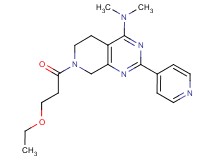 7-(3-ethoxypropanoyl)-N,N-dimethyl-2-pyridin-4-yl-5,6,7,8-tetrahydropyrido[3,4-d]pyrimidin-4-amine