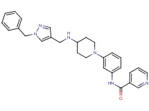 N-[3-(4-{[(1-benzyl-1H-pyrazol-4-yl)methyl]amino}-1-piperidinyl)phenyl]nicotinamide