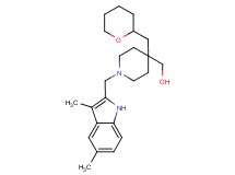 [1-[(3,5-dimethyl-1H-indol-2-yl)methyl]-4-(tetrahydro-2H-pyran-2-ylmethyl)-4-piperidinyl]methanol