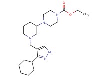 ethyl 4-{1-[(3-cyclohexyl-1H-pyrazol-4-yl)methyl]-3-piperidinyl}-1-piperazinecarboxylate