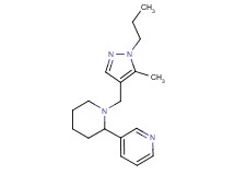 3-{1-[(5-methyl-1-propyl-1H-pyrazol-4-yl)methyl]piperidin-2-yl}pyridine