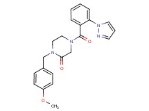 1-(4-methoxybenzyl)-4-[2-(1H-pyrazol-1-yl)benzoyl]-2-piperazinone