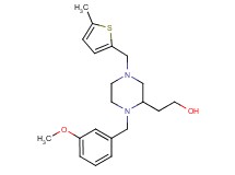 2-{1-(3-methoxybenzyl)-4-[(5-methyl-2-thienyl)methyl]-2-piperazinyl}ethanol