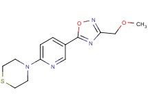4-{5-[3-(methoxymethyl)-1,2,4-oxadiazol-5-yl]-2-pyridinyl}thiomorpholine