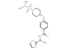 4-({1-[(dimethylamino)sulfonyl]-4-piperidinyl}oxy)-N-[1-(1,3-thiazol-2-yl)ethyl]benzamide