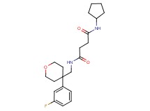 N-cyclopentyl-N'-{[4-(3-fluorophenyl)tetrahydro-2H-pyran-4-yl]methyl}succinamide