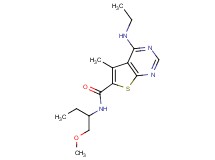 4-(ethylamino)-N-[1-(methoxymethyl)propyl]-5-methylthieno[2,3-d]pyrimidine-6-carboxamide