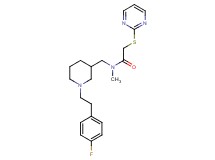 N-({1-[2-(4-fluorophenyl)ethyl]-3-piperidinyl}methyl)-N-methyl-2-(2-pyrimidinylthio)acetamide