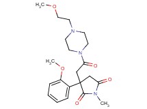 3-{2-[4-(2-methoxyethyl)-1-piperazinyl]-2-oxoethyl}-3-(2-methoxyphenyl)-1-methyl-2,5-pyrrolidinedione