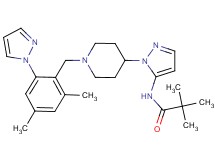 N-(1-{1-[2,4-dimethyl-6-(1H-pyrazol-1-yl)benzyl]-4-piperidinyl}-1H-pyrazol-5-yl)-2,2-dimethylpropanamide