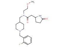 N-{[1-(2-fluorobenzyl)-4-piperidinyl]methyl}-N-(2-methoxyethyl)-2-(5-oxo-2-pyrrolidinyl)acetamide